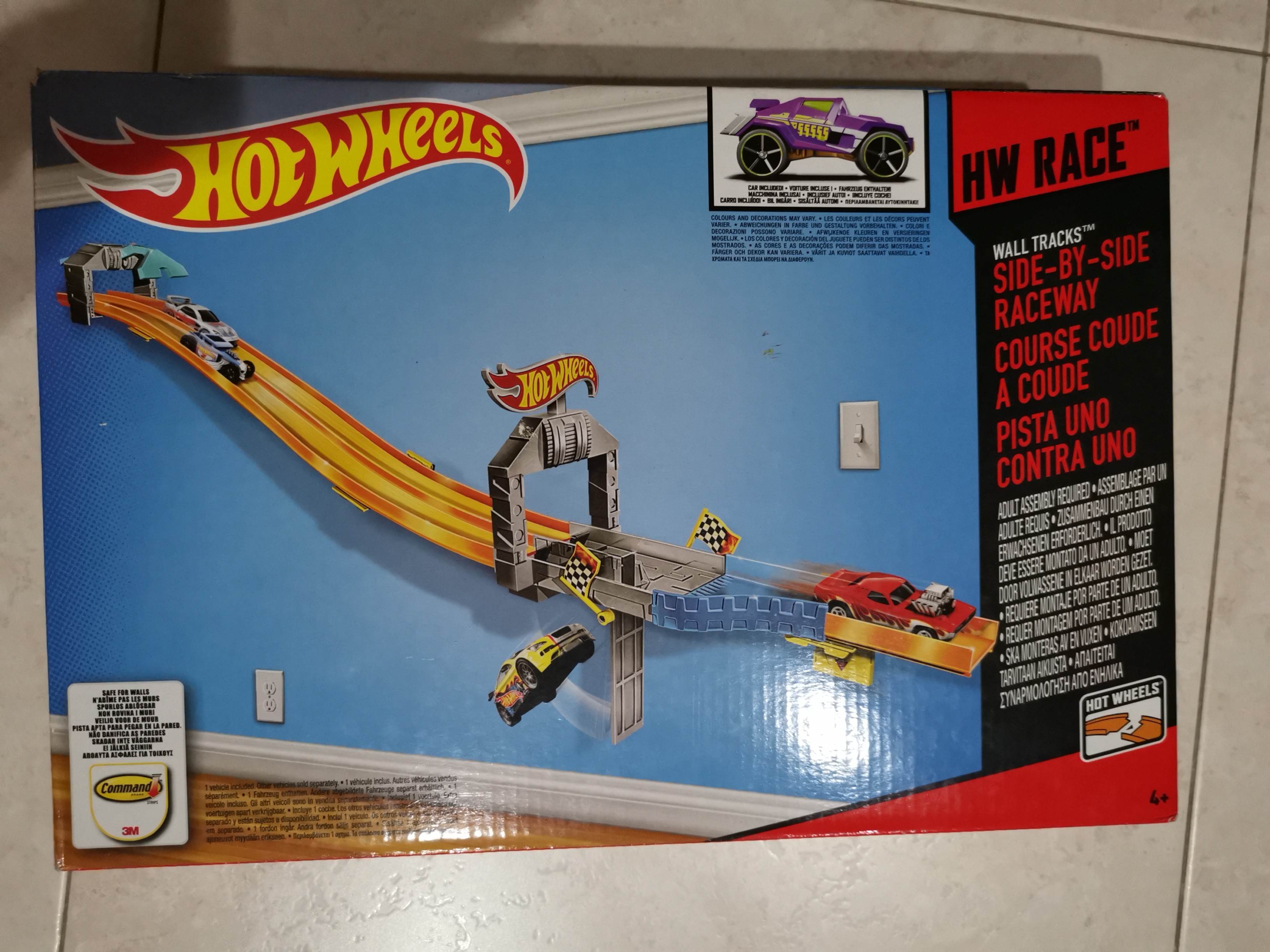 hot wheels side by side race track