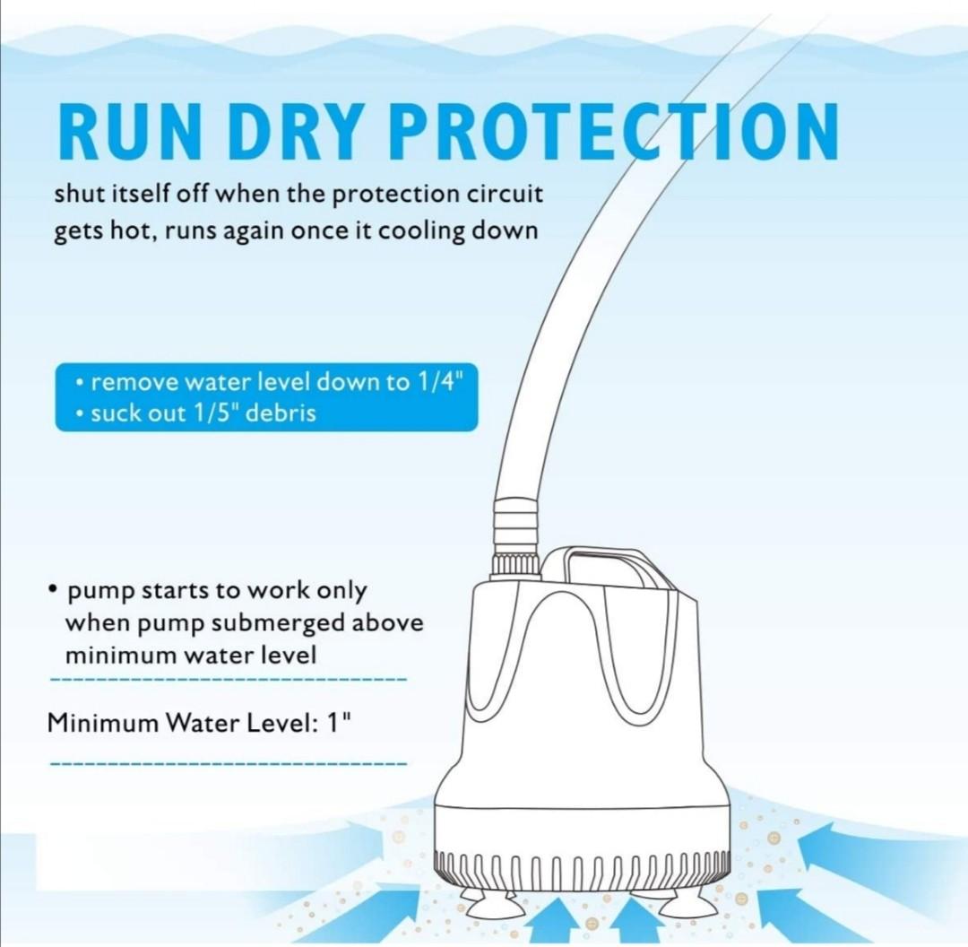 Hygger HG9194000 Submersible Aquarium Water Pump Quick Auto Electric Water Change Aquarium