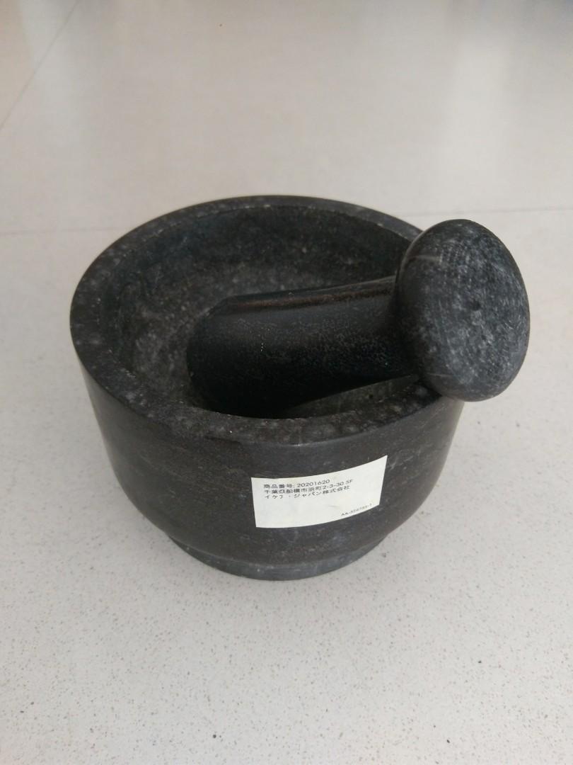 ÄDELSTEN Mortar and pestel, marble black - IKEA