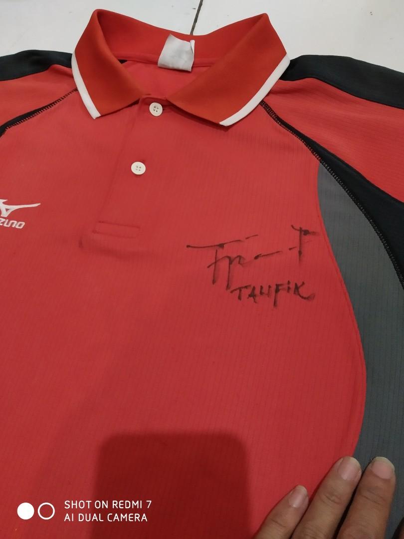 Kaos Badminton Mizuno with signature taufik hidayat Fesyen Pria