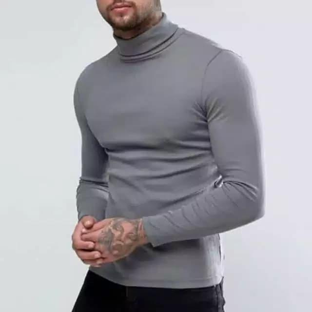 Kaos hotsell turtleneck pria
