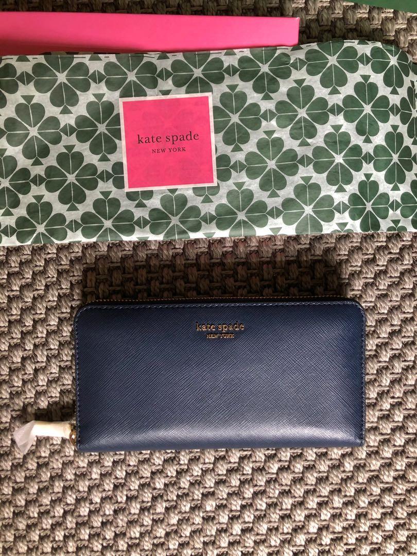 BRAND NEW Kate Spade Spencer ziparound continental wallet in Blazer