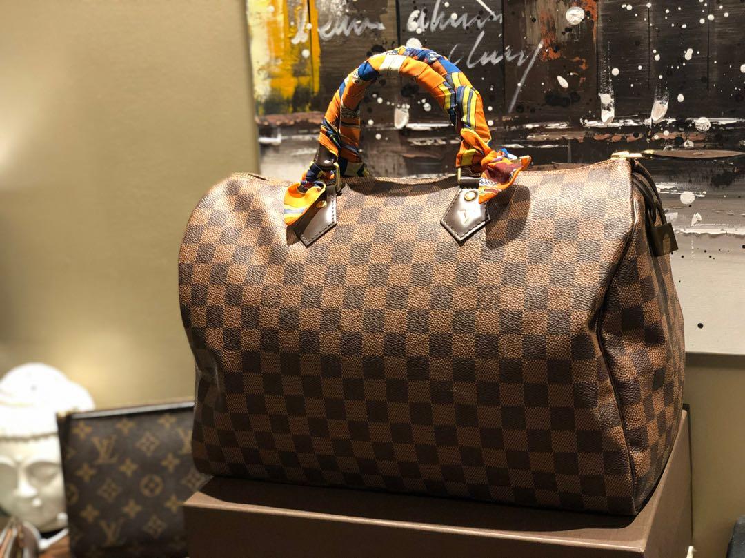 Authentic Louis Vuitton Speedy 35 Damier Ebene, Luxury, Bags