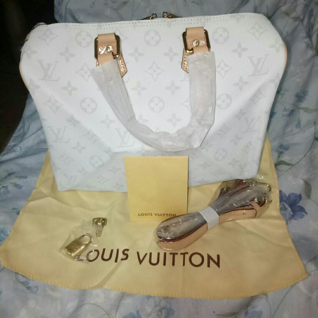 LV Doctors bag mono white, Luxury, Bags & Wallets on Carousell