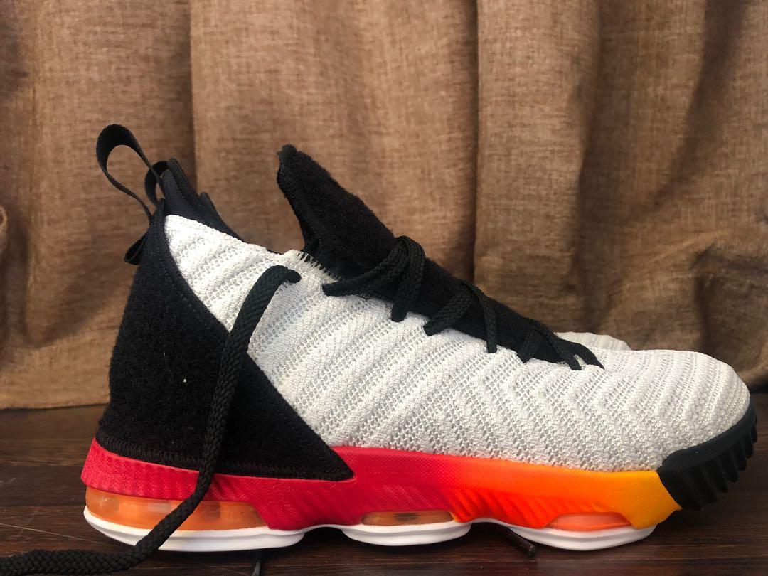 lebron 16 white laser orange