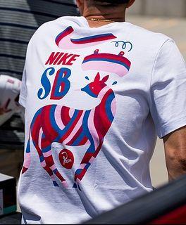 nike sb x parra tee pocket white