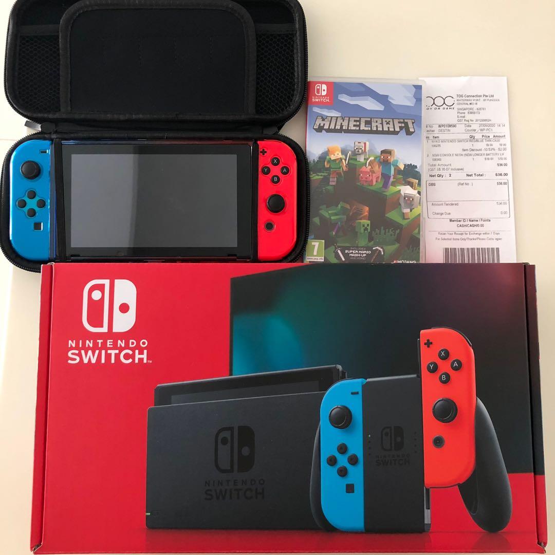 Nintendo Switch Gen 2 Neon Red Blue
