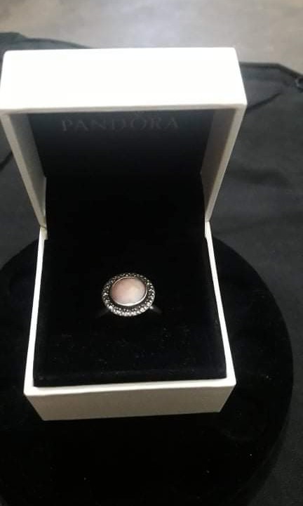 Pandora Sugar Spice pink opal pyrite ring Women s Fashion