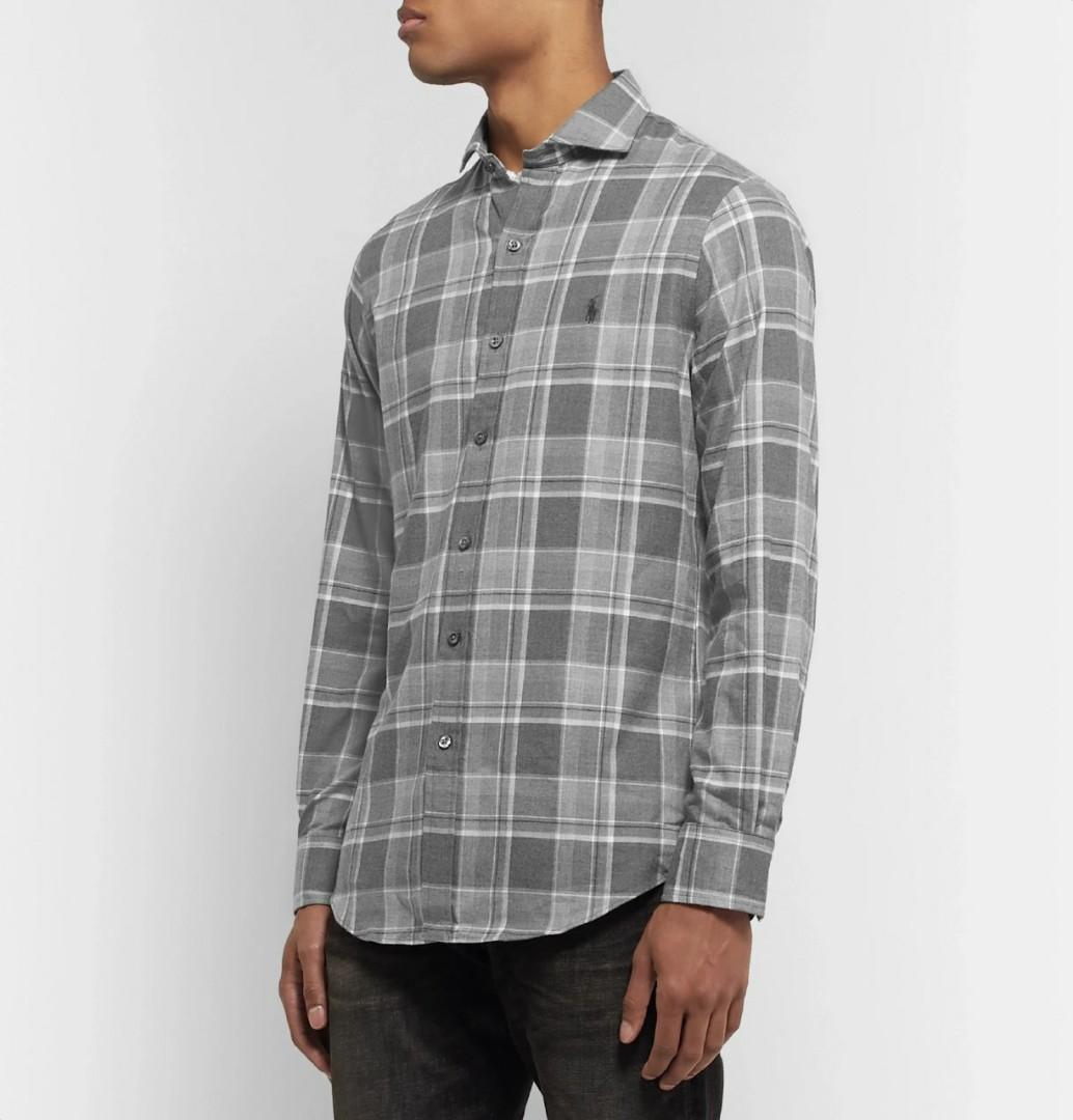 Ralph lauren grey check shirt Clearance
