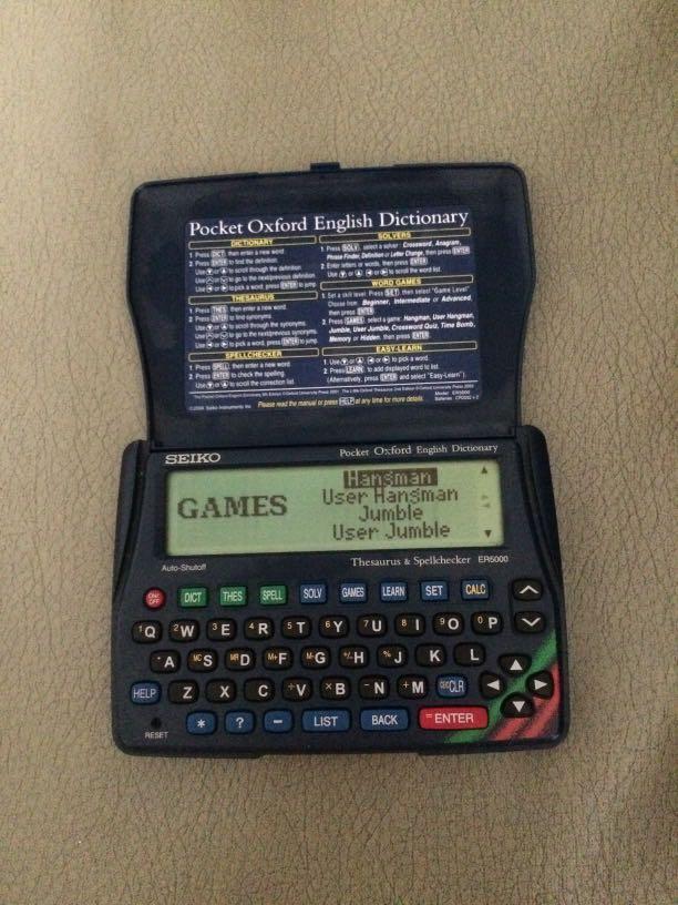 Seiko pocket oxford english dictionary thesaurus & spellchecker, Mobile