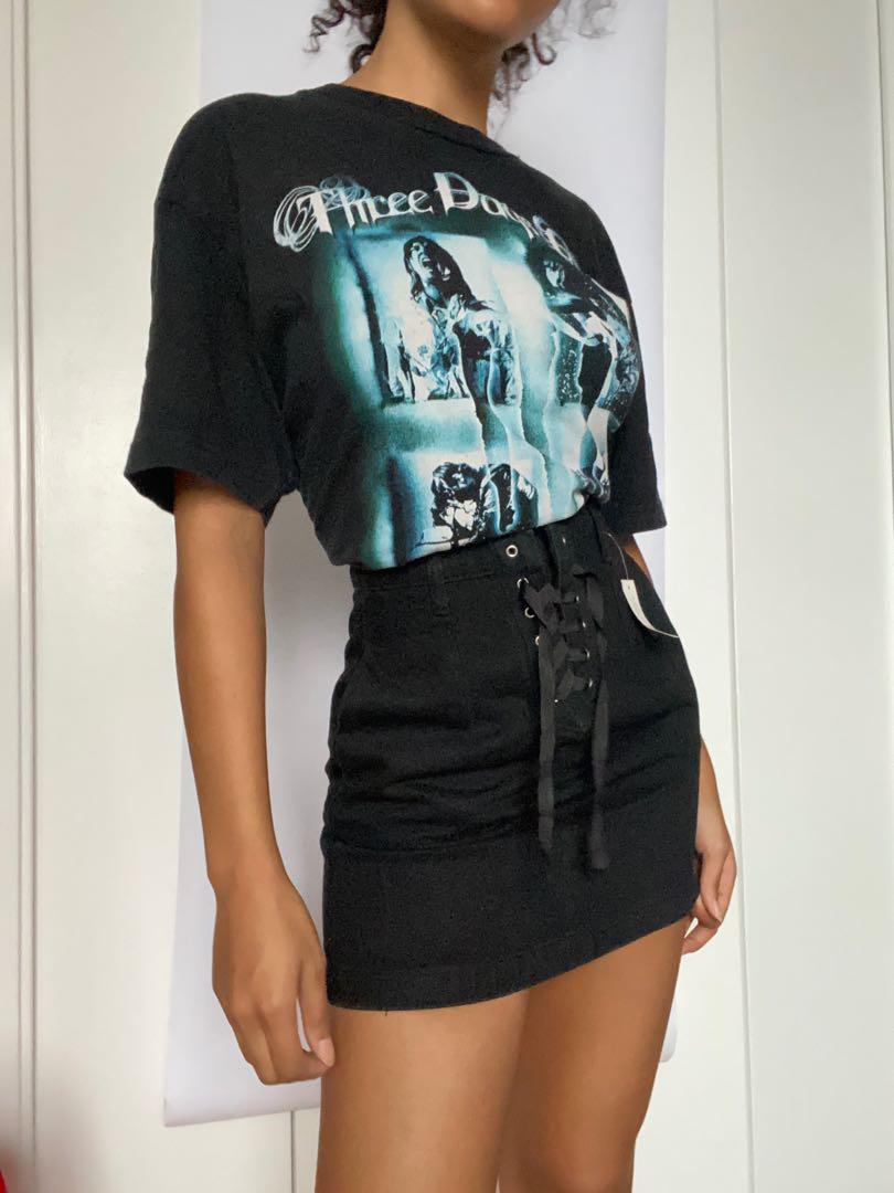 Topshop moto black denim mini skirt Women s Fashion Clothes on