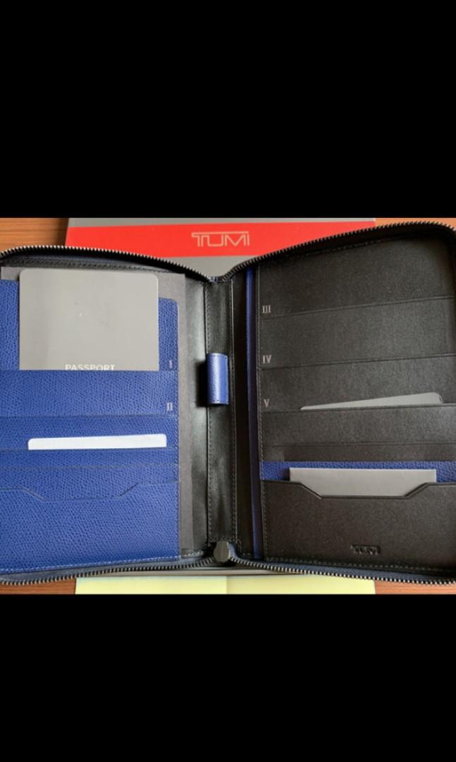 Tumi Province Family Passport Blue Fesyen Pria Tas Dompet