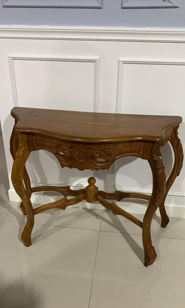 Vintage Mirror & Table, Furniture & Home Living, Furniture, Tables & Sets on Carousell