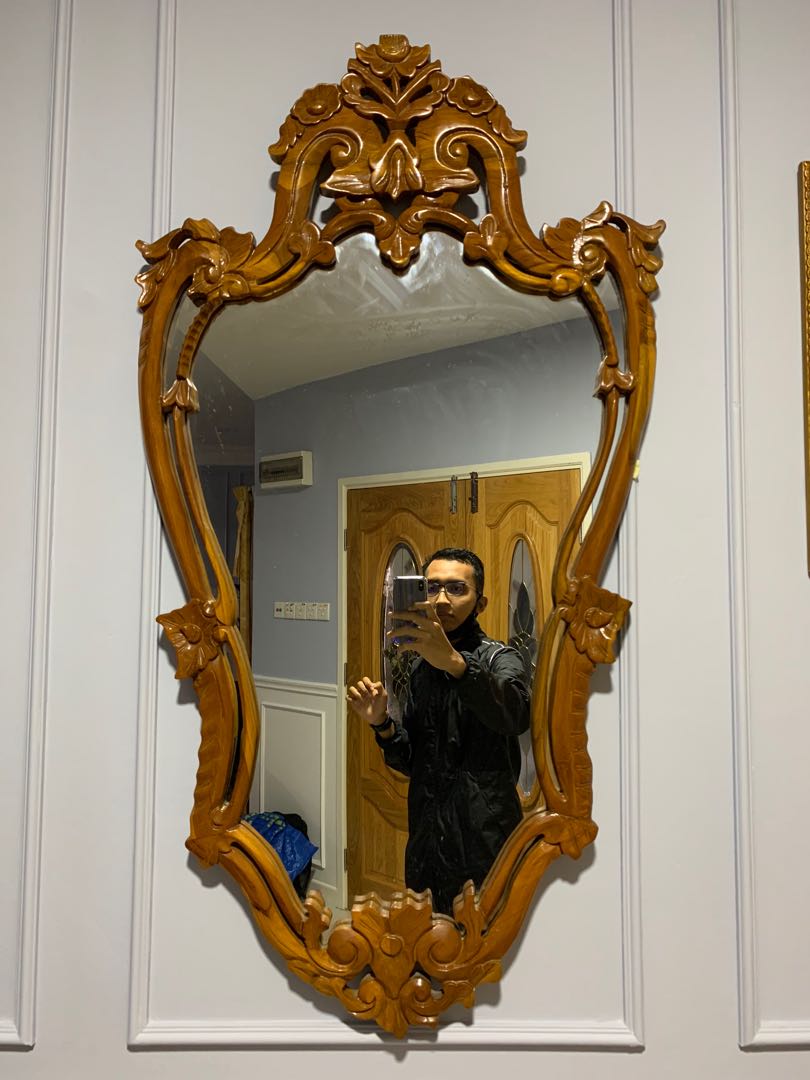 Vintage Mirror & Table, Furniture & Home Living, Furniture, Tables & Sets on Carousell