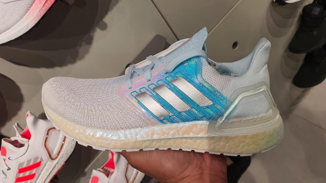 Adidas Ultraboost White Blue Iridescent Women S Fashion Footwear Sneakers On Carousell