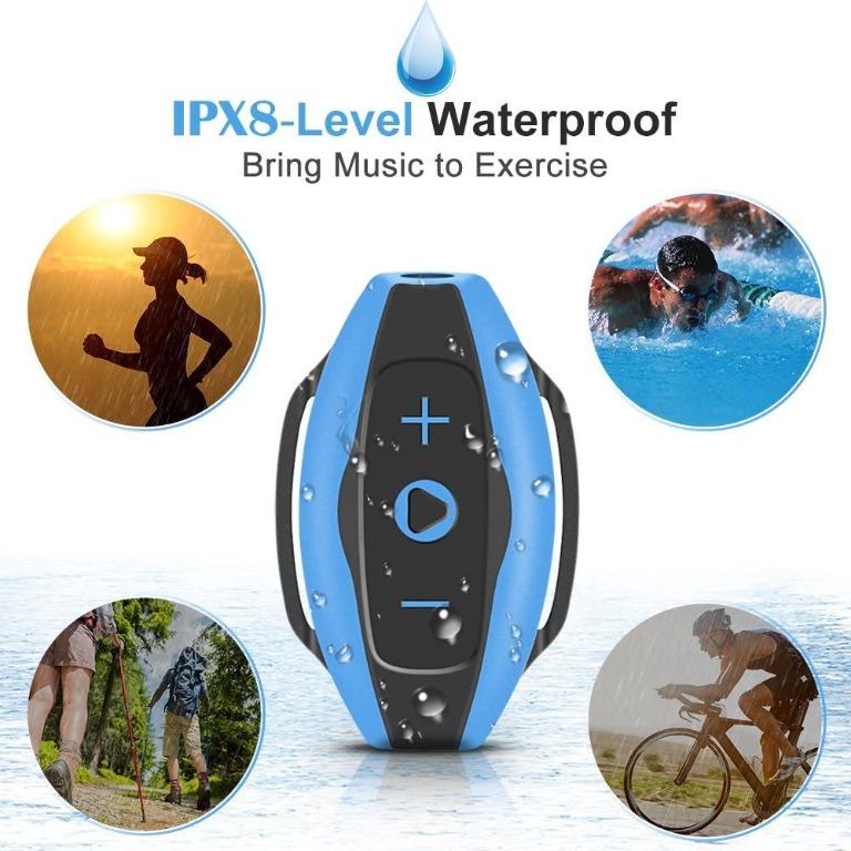 AGPTEK IPX8 Waterproof MP 3 Player for Surfing Swimming Water Sports -UK