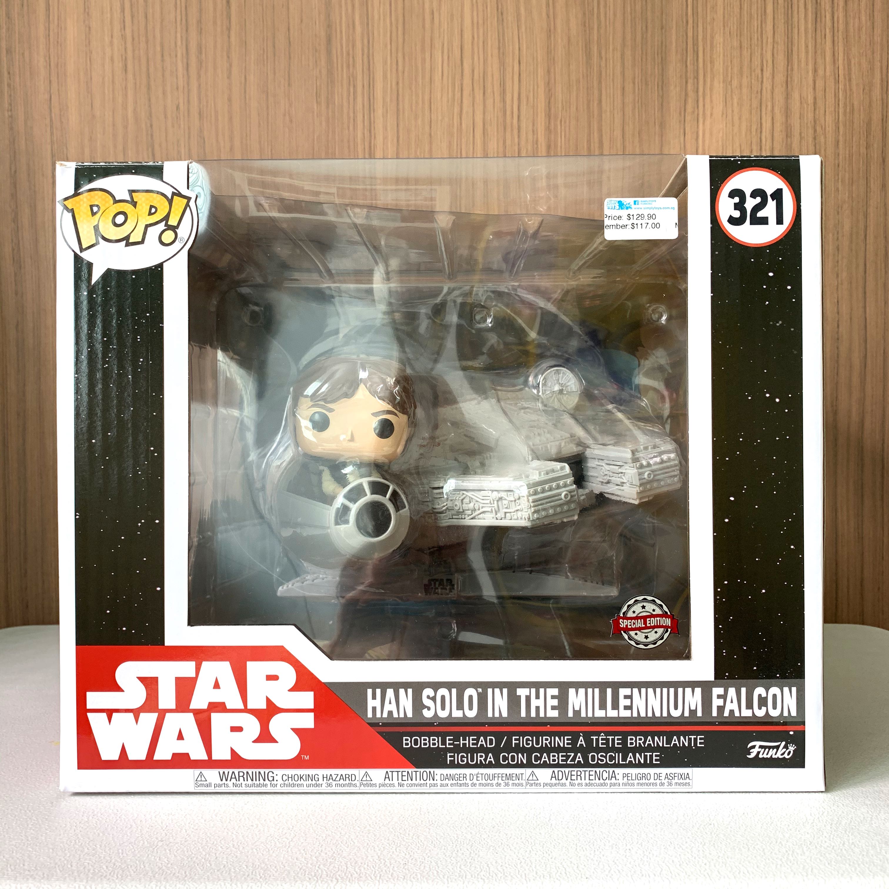 Funko Pop Star Wars Han Solo in the Millenium Falcon Amazon Edition #321 
