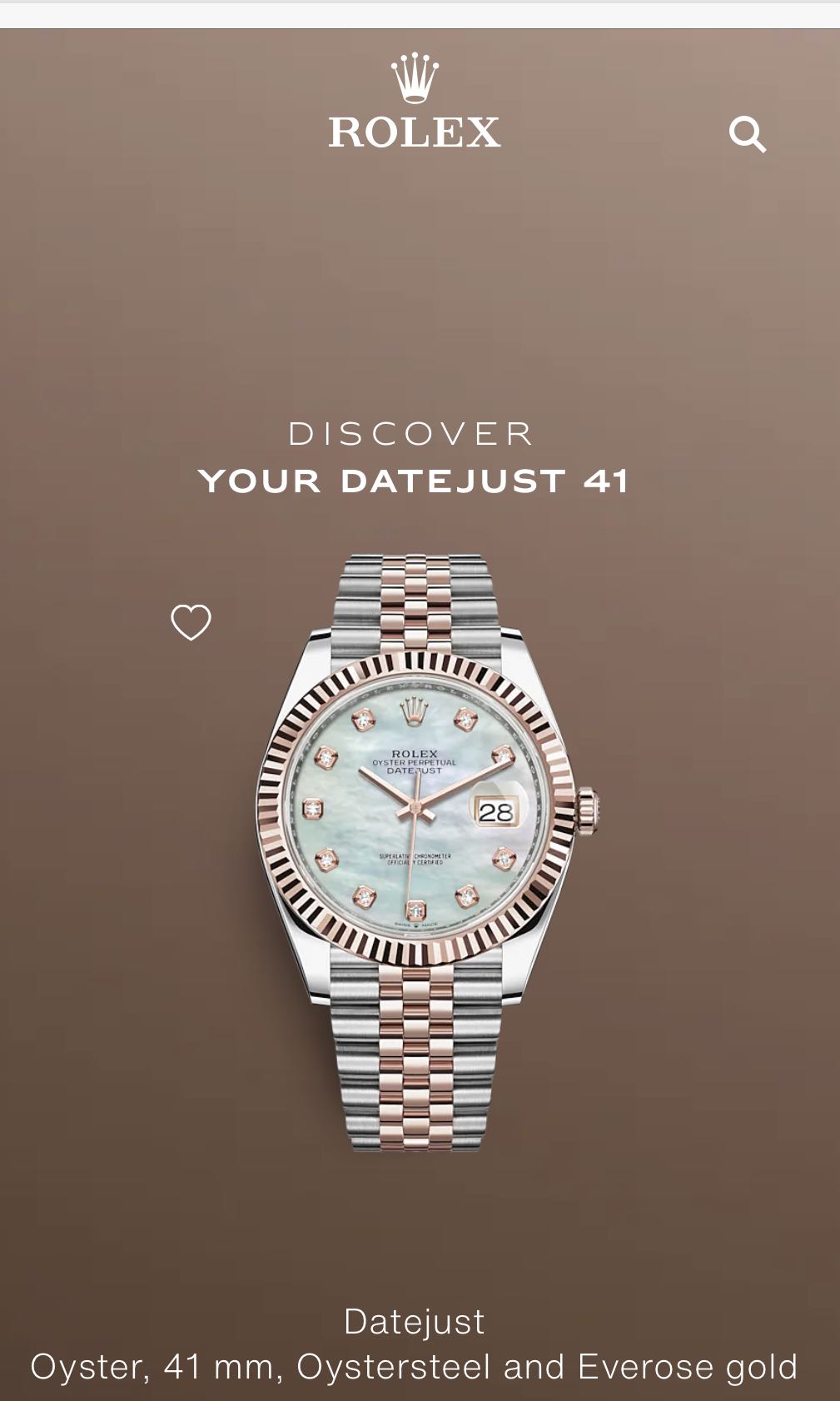 Rolex datejust 41 sales mother of pearl