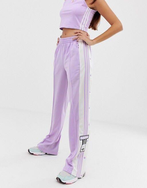 Brand new with tag Adidas adibreak popper pants in lilac purple