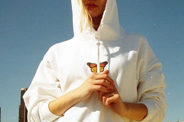 Brandy Melville Tien Christy Butterfly Hoodie Women s Fashion