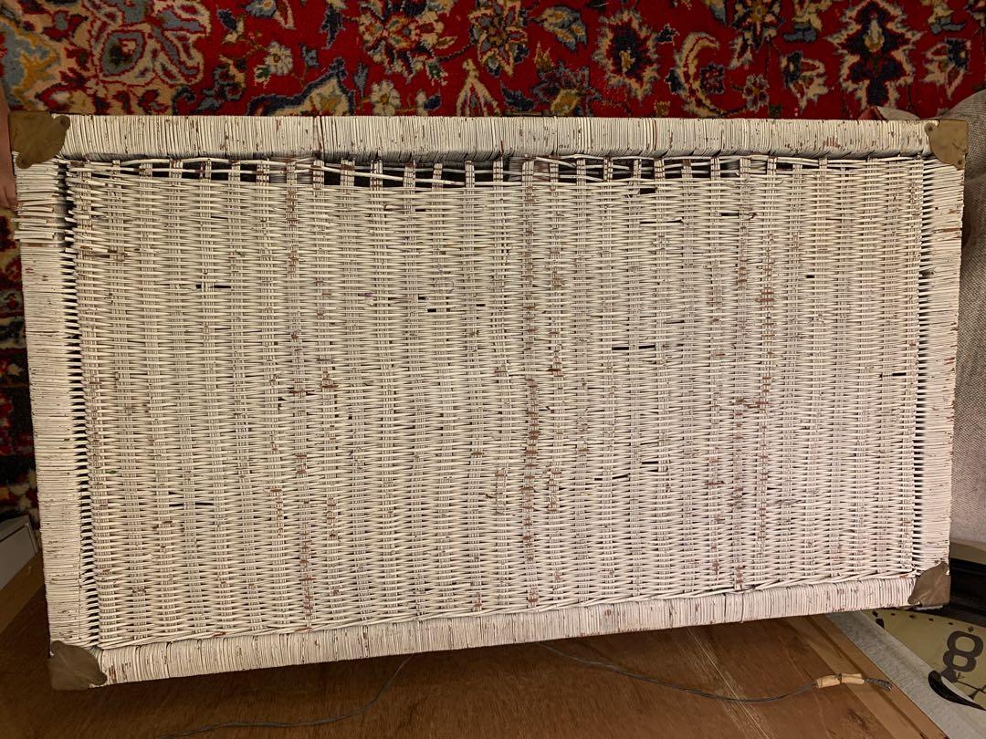 Cane storage box/chest white, Furniture & Home Living, Home Improvement