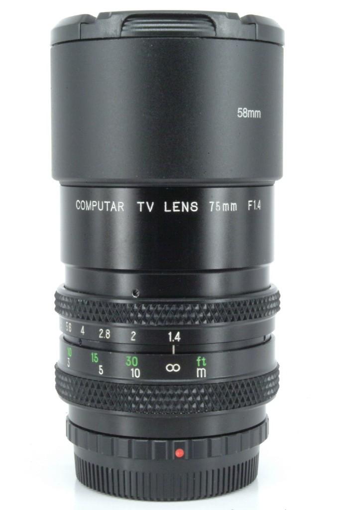 COMPUTAR TV LENS 75mm F:1.4 C MOUNT LENS FOR OLYMPUS/LUMIX M4/3 & APS ...