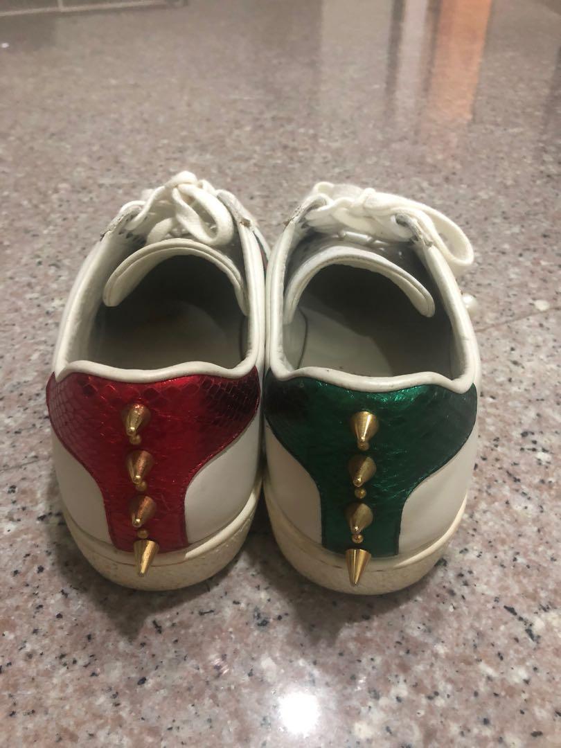 gucci pearl studded sneakers