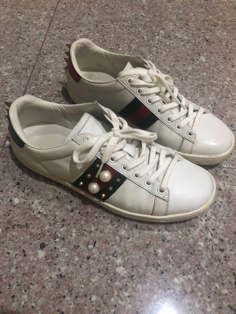Gucci Pearl studded sneakers, Women's Fashion, Footwear, Sneakers on Carousell Gucci Pearl Studded Sneakers, Women'S Fashion, Footwear, Sneakers On Carousell