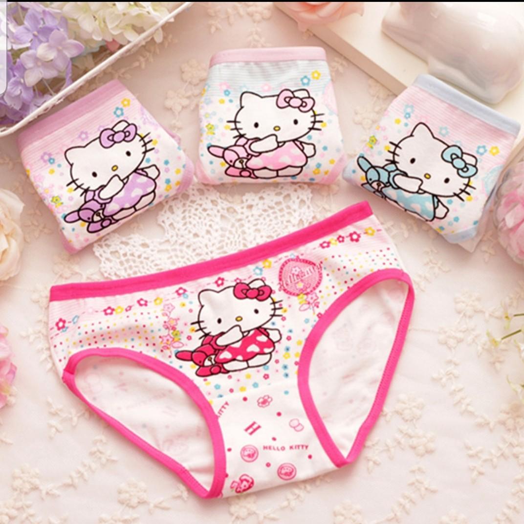 CNY New Year Accessories Hello Kitty Panty Underwear 4pc for $8.80 M-size,  Babies & Kids, Babies & Kids Fashion on Carousell