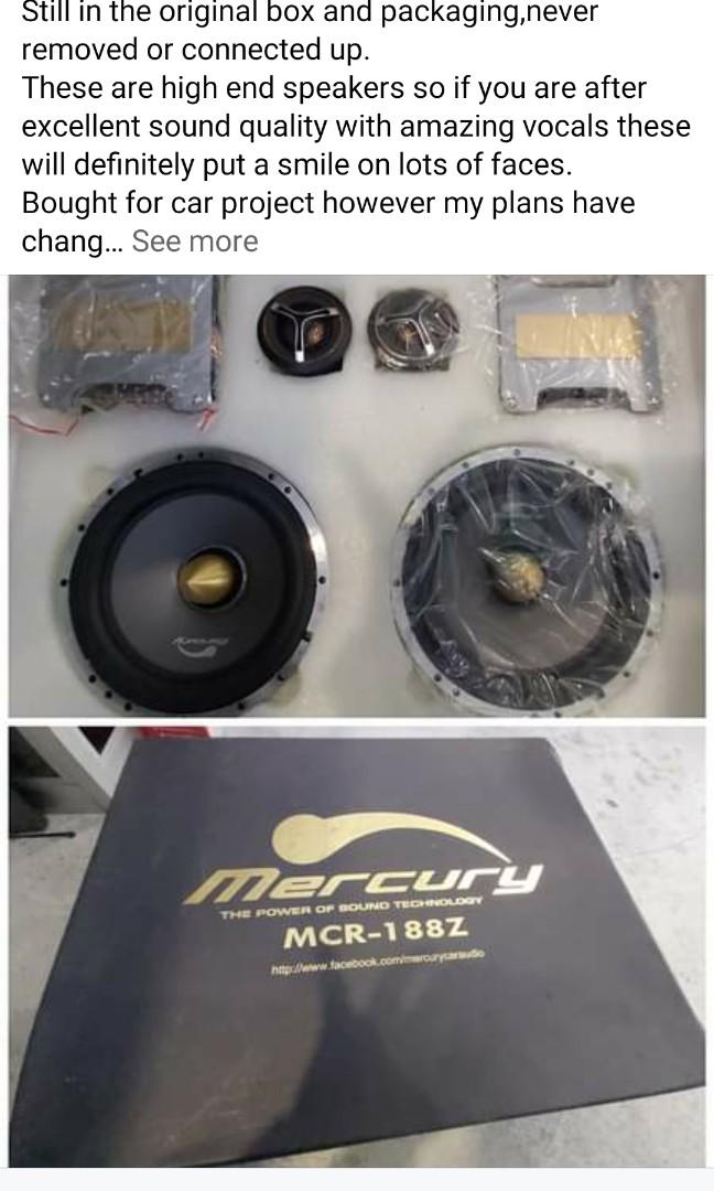 Mercury sales components speakers