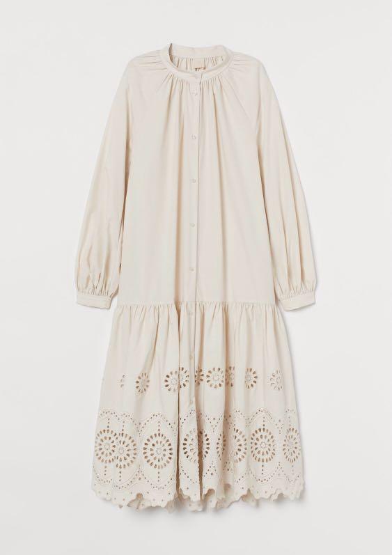 H M embroidery long dress Women s Fashion Muslimah Fashion