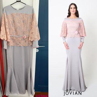 Jovian Luxe Raya Kurung modern dress in Grey
