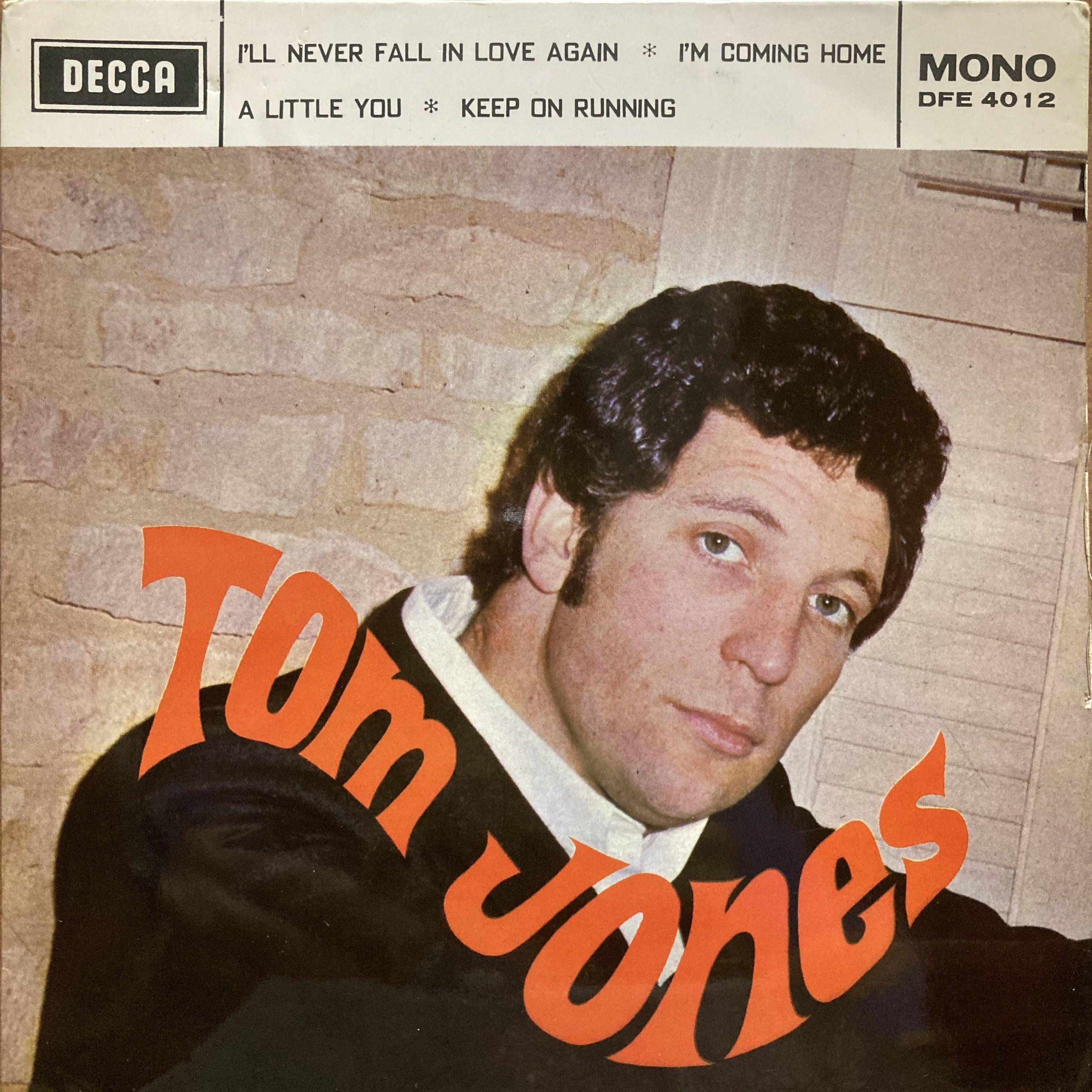 LP 黑膠唱片Tom Jones I'll Never Fall In Love Again / I'm Coming Home / A Little You / Keep On Running 7" Single, 興趣及遊戲, 音樂、樂器& 配件, 音樂與媒體-