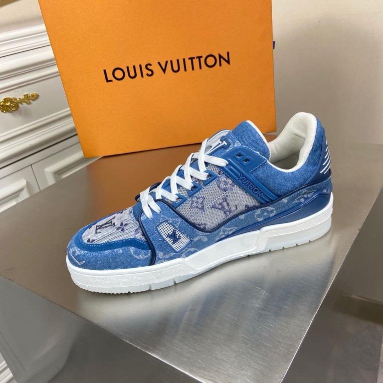 Louis Vuitton Unveils Monogrammed Blue Denim LV 408 Trainer for