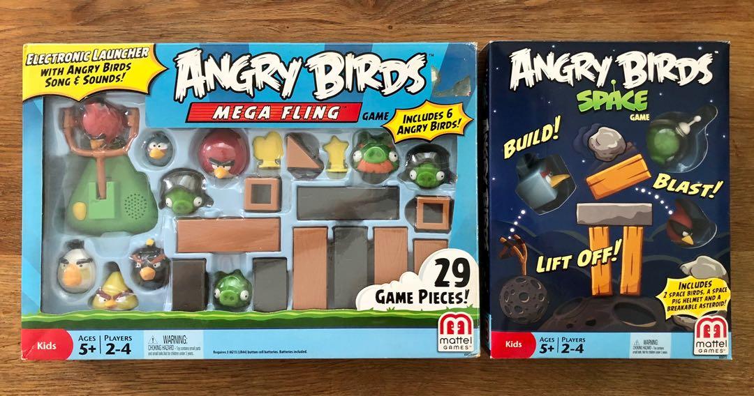 Angry Birds Mega Fling Game~Electronic Launcher~29 Game Pieces~Factory Sealed
