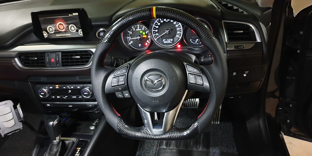 Mazda carbon fibre steering wheel. Mazda 3 Mazda 6 etc, Car Accessories