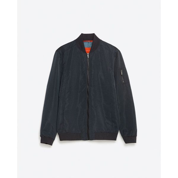 Zara navy bomber jacket Clearance