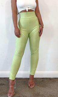 Neon lime bandage pants