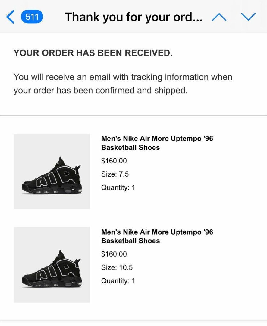nike air more uptempo size 5