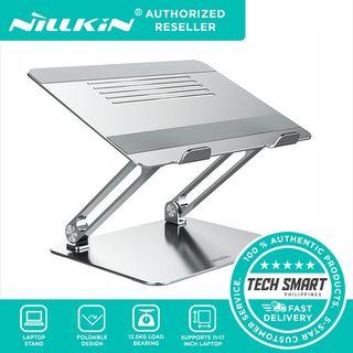 Nillkin ProDesk Laptop Stand Silver with Antiskid Silicone and Protective Hooks, Adjustable Aluminum Desktop Holder for MacBook, Surface and Other 11-17 Inch Notebook