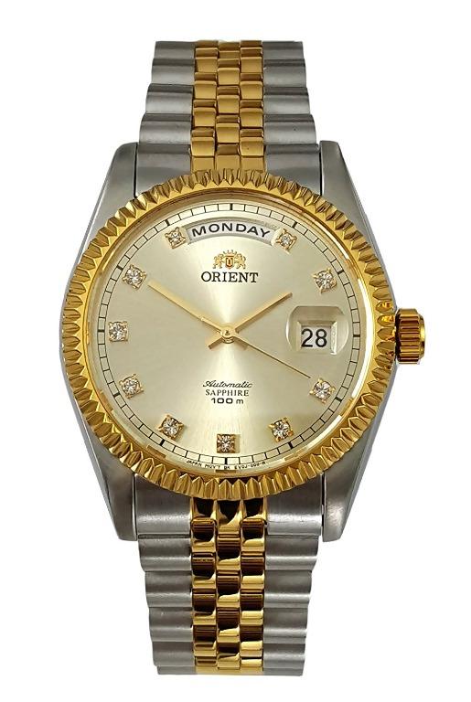 ORIENT "President" Classic automatic sapphire two tone gold watch