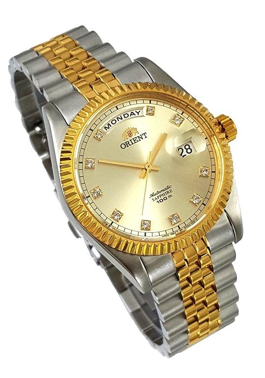 ORIENT "President" Classic automatic sapphire two tone gold watch
