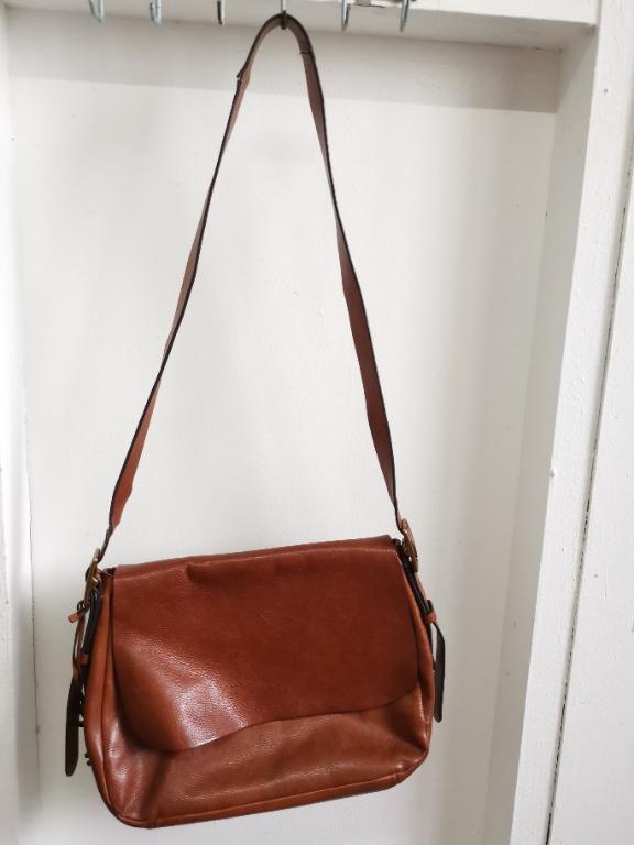 ORIGINAL FOSSIL WOMAN HAND BAG SLING BAG BROWN