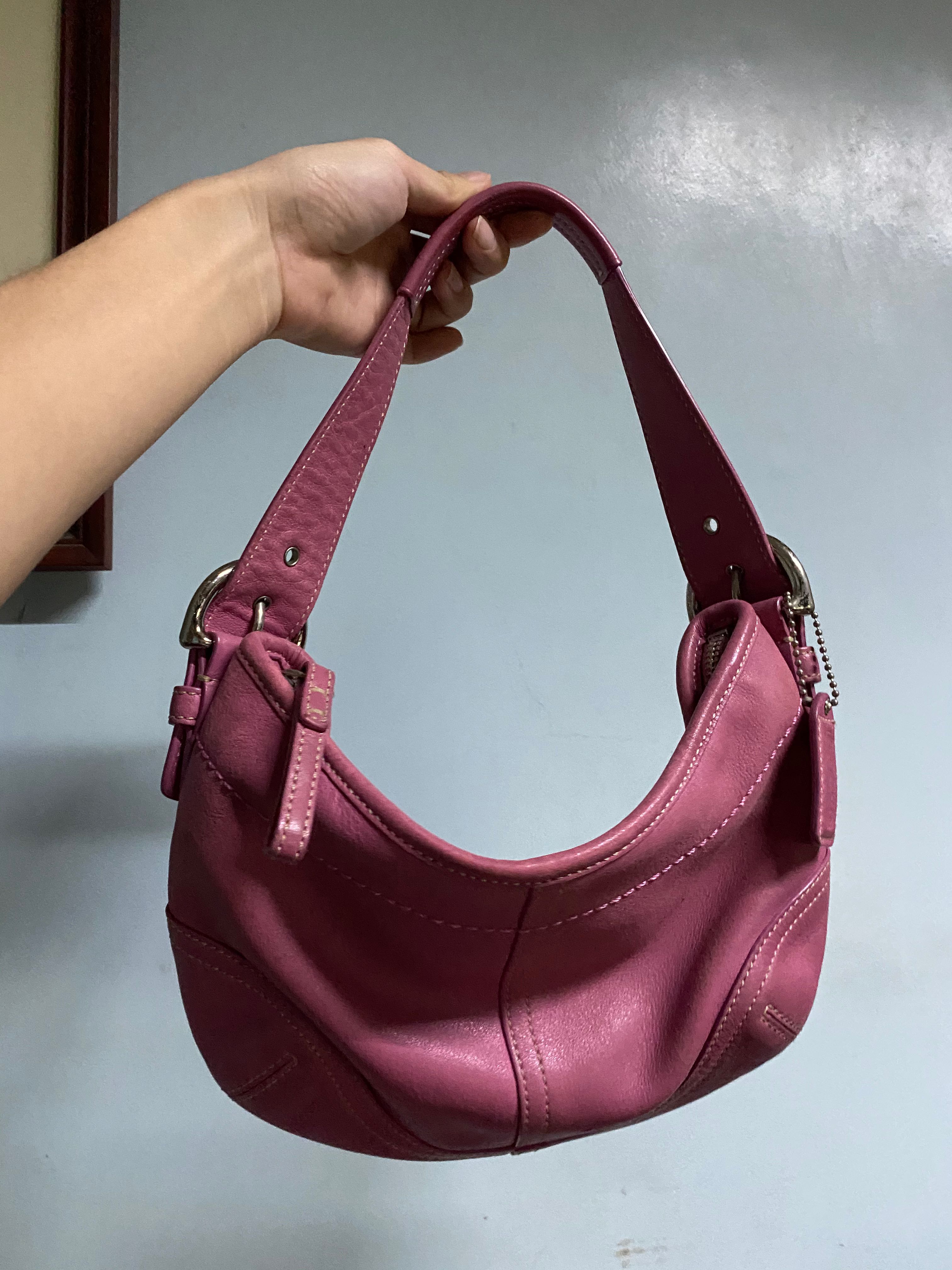 Vintage pink hotsell coach bag