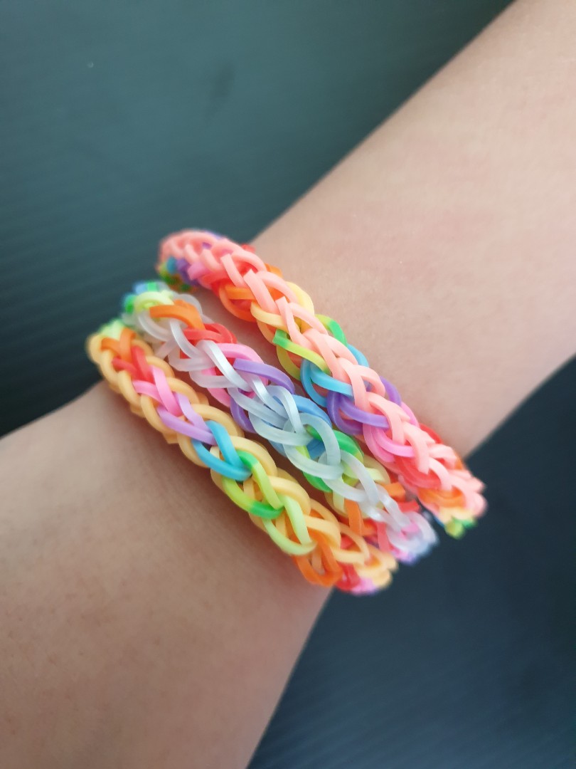 Rainbow Loom Bands Braids Bracelets