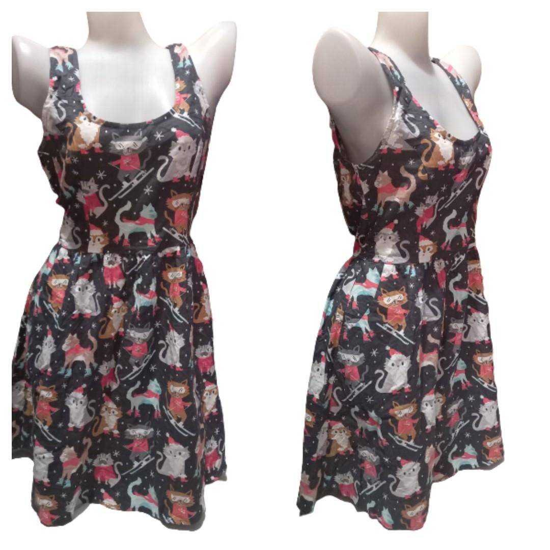 Christmas cat dress womens new arrivals