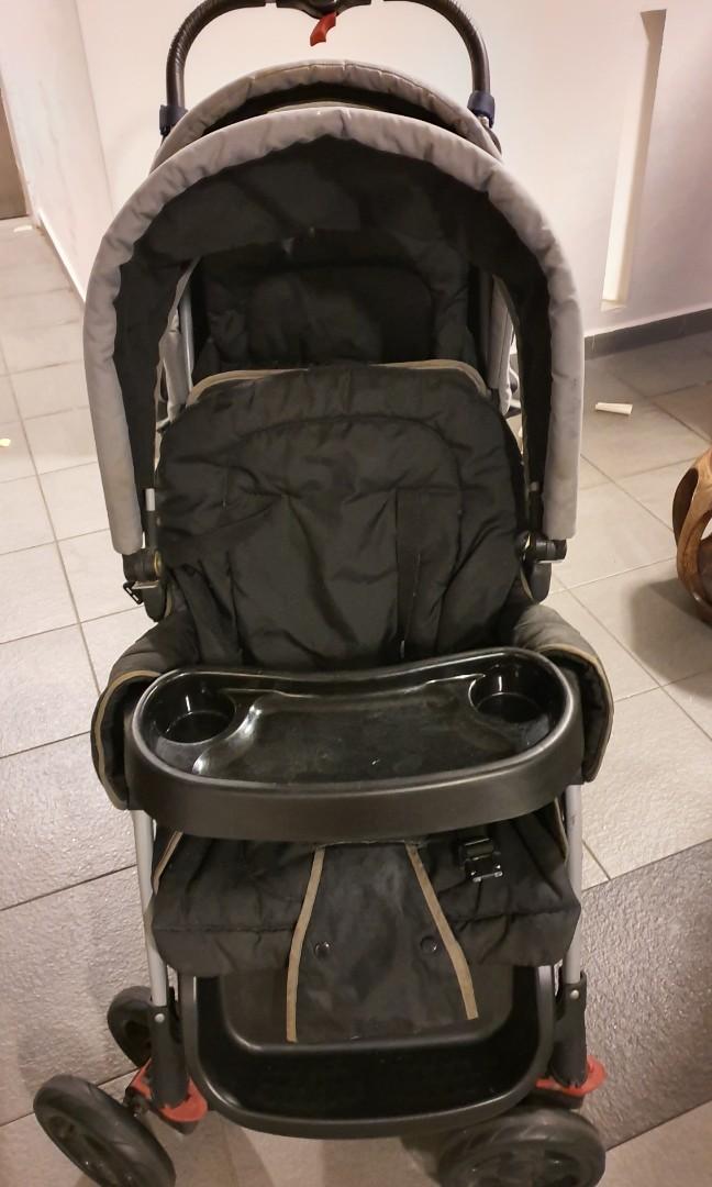 Safety First Double Tandem Stroller, Babies & Kids, Going Out