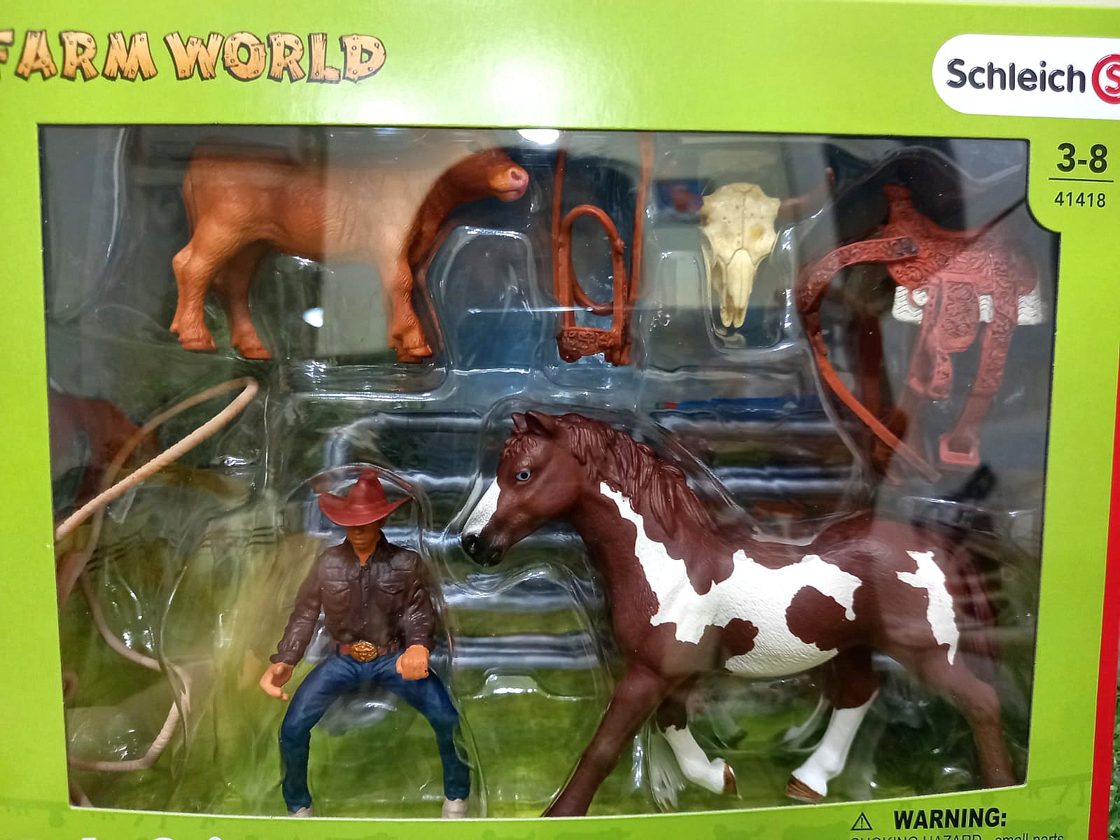 Schleich team roping with cowboy top