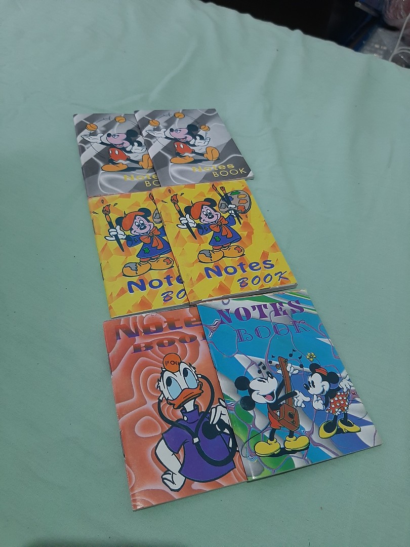 Set of 6 mini notes donald desy mickey minnie mouse, Buku & Alat Tulis ...