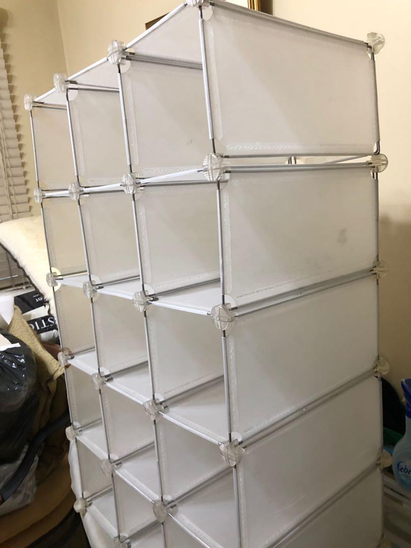 S R Interlocking shoe cabinet rack organizer